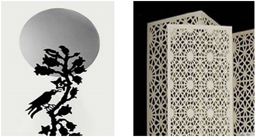 Laser cutting and screen wall